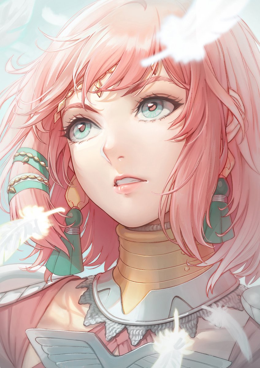 Towa27_Art's tweet photo. Finished portrait of Alexandra (Fire Emblem Fortune's Weave). I love her color scheme, she looks so pretty (°^°) https://t.co/6Jj9ha2qh6