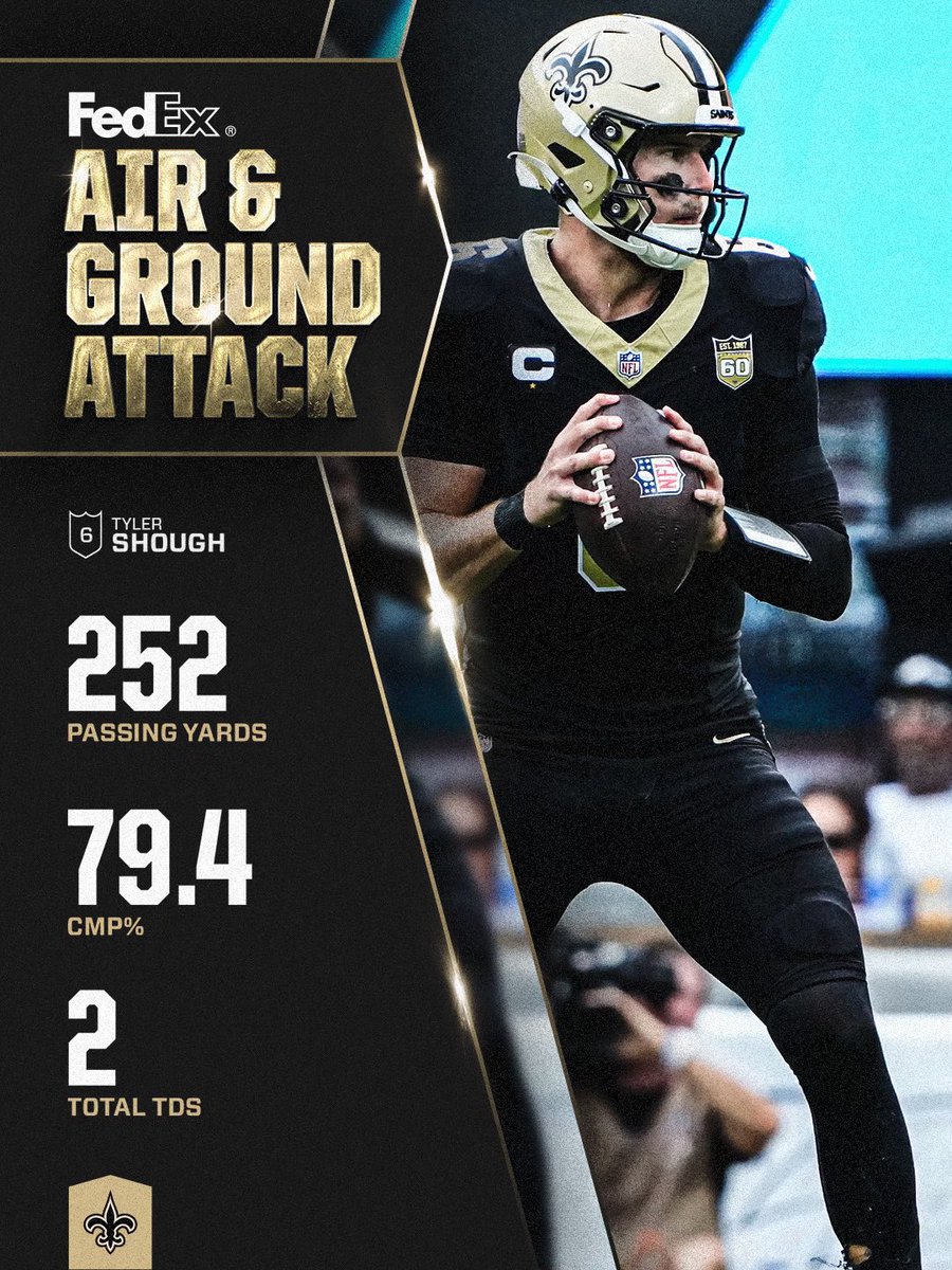 Saints's tweet photo. That’s our QB 😤

#Saints | @FedEx https://t.co/REKlzn4GP1