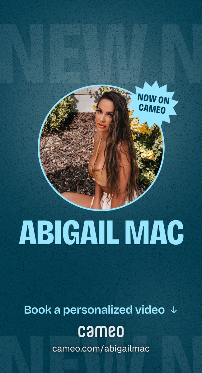 MsAbigailMac's tweet photo. I’m finally on Cameo! Excited to make fun videos for you guys! 

https://t.co/QXCKp7gkwn https://t.co/0XATeJOXAN