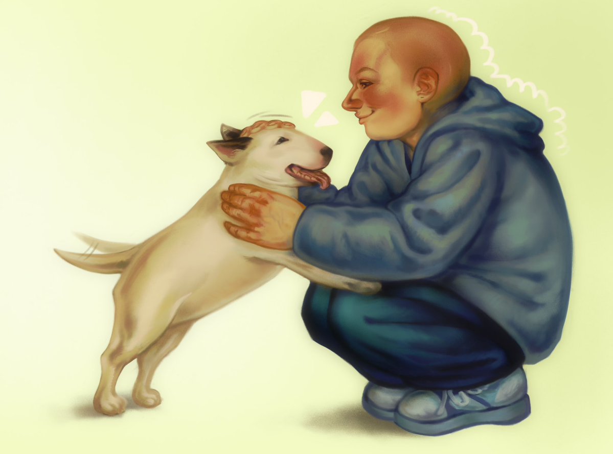 chummmii's tweet photo. jimmy with a doggie awww Awwww #bullygame #jimmyhopkins https://t.co/xqBDP0y7eN