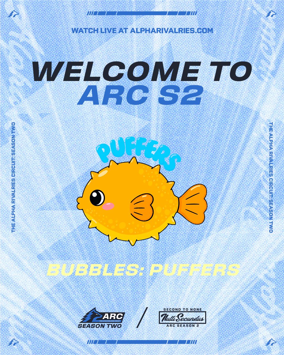ARCTheLeague's tweet photo. A group of new faces with something to prove 🏆

Introducing the teams from Group Sigma!

Mantas,  Weenie Hut Jrs, Bubbles: Puffers &amp; Chain 9 🔥 https://t.co/LbcGMtUMiA
