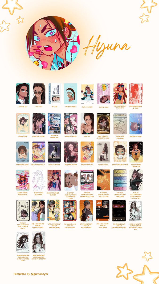 juyosboy's tweet photo. Segundo: Se você já tem um card em mãos e quer confirmar se ele é falso, primeiro você pode dar uma olhada nas wishlists:

https://t.co/OhFYm6ods5

Essa do exemplo foi feita por fã e tá levemente desatualizada (não tem os cards de zomst, da coleção de escola é da fumo) https://t.co/eJm0FrJO8v