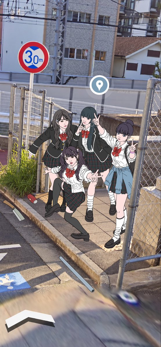 sugarcoat0's tweet photo. Velvet Phantomポーズじゃないけれど
 #にんぎょひめのうた
「王子様に出会う前のなかよし下校風景」

ストリートビューミームなのだけれど
ちょっと雑かったね

#ファントムシータ
#ふぁんとむ怪覧会 https://t.co/0xVH59jsKG