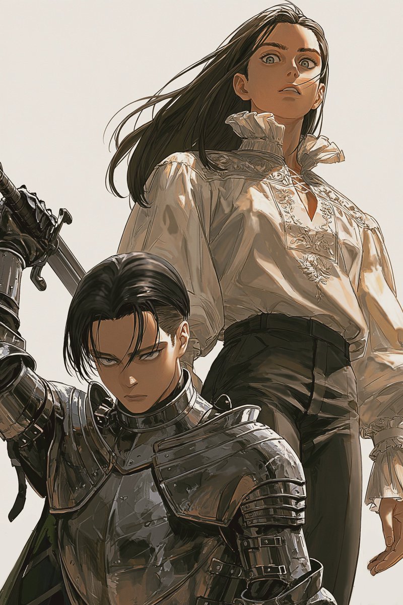 RivaEreriArts's tweet photo. #進撃の巨人 #Aot 
Levi/Eren Medieval AU https://t.co/J9TxpsVKzl