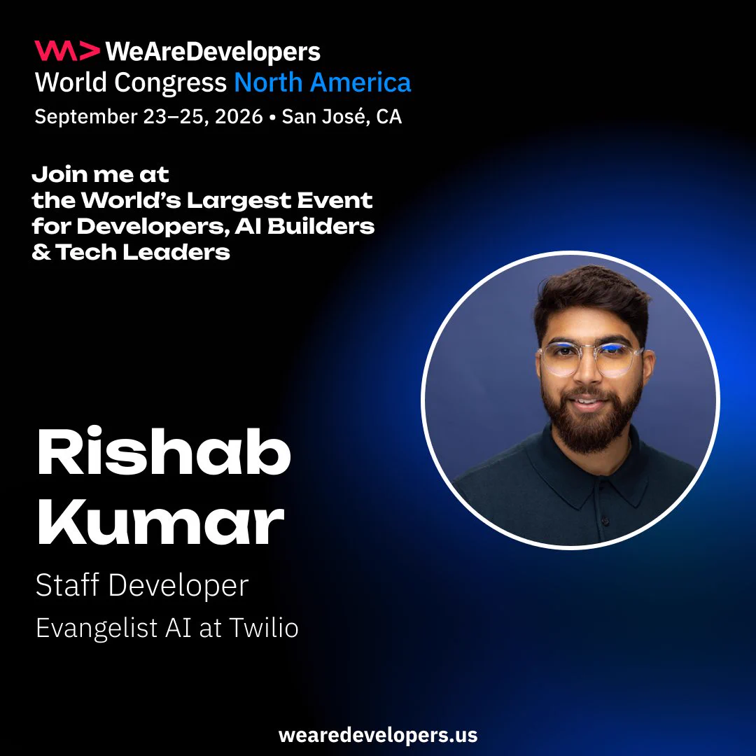 We Are Developers World Congress North America Speaker Card: Rishab
