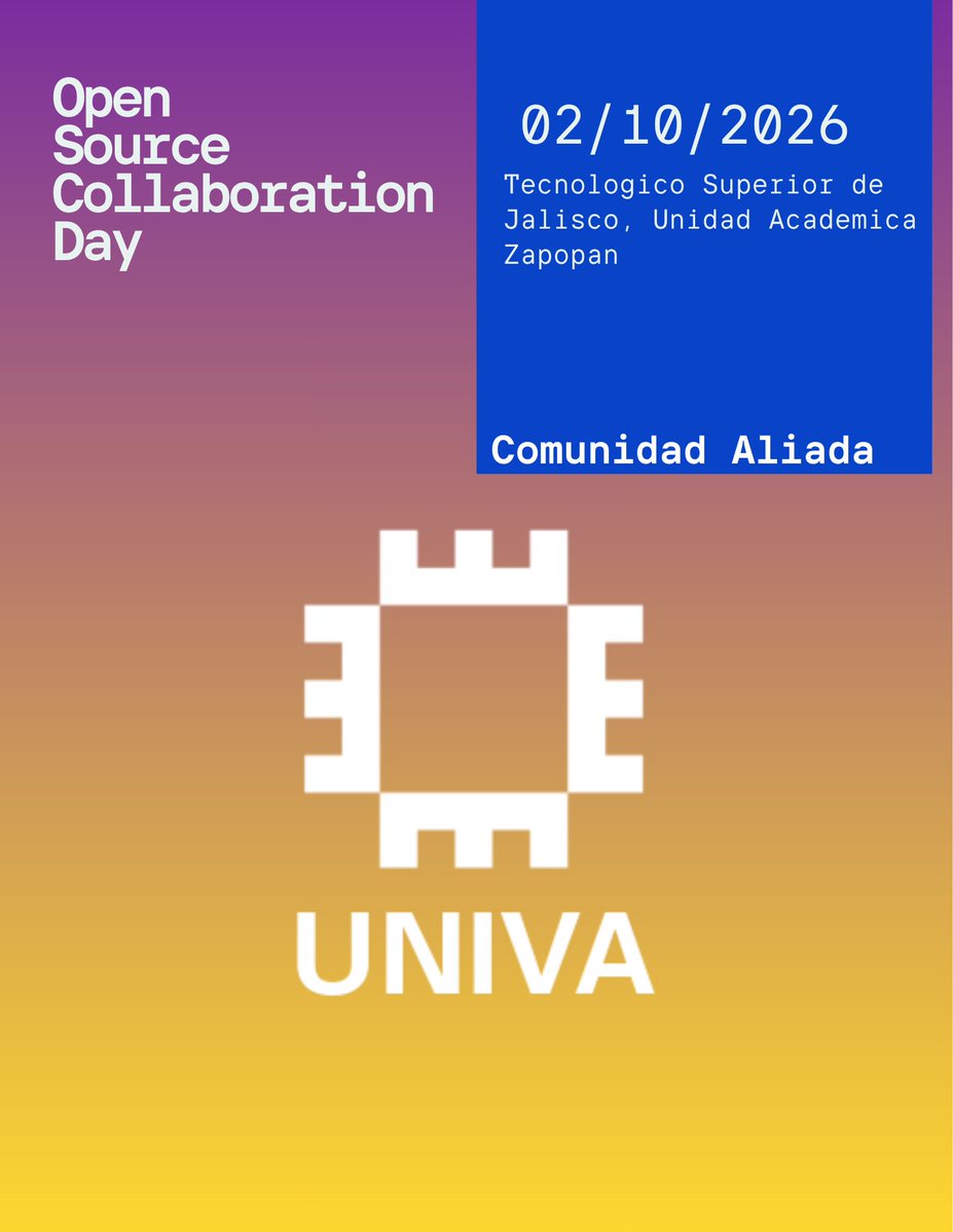 lnxzpn's tweet photo. Presentamos AWS SBG UNIVA como aliados del evento.
¡Nos vemos el 2 de Octubre!
#OpenSource #SoftwareLibre #Zapopan #GDL #Mobile https://t.co/1e5uh6g3uS