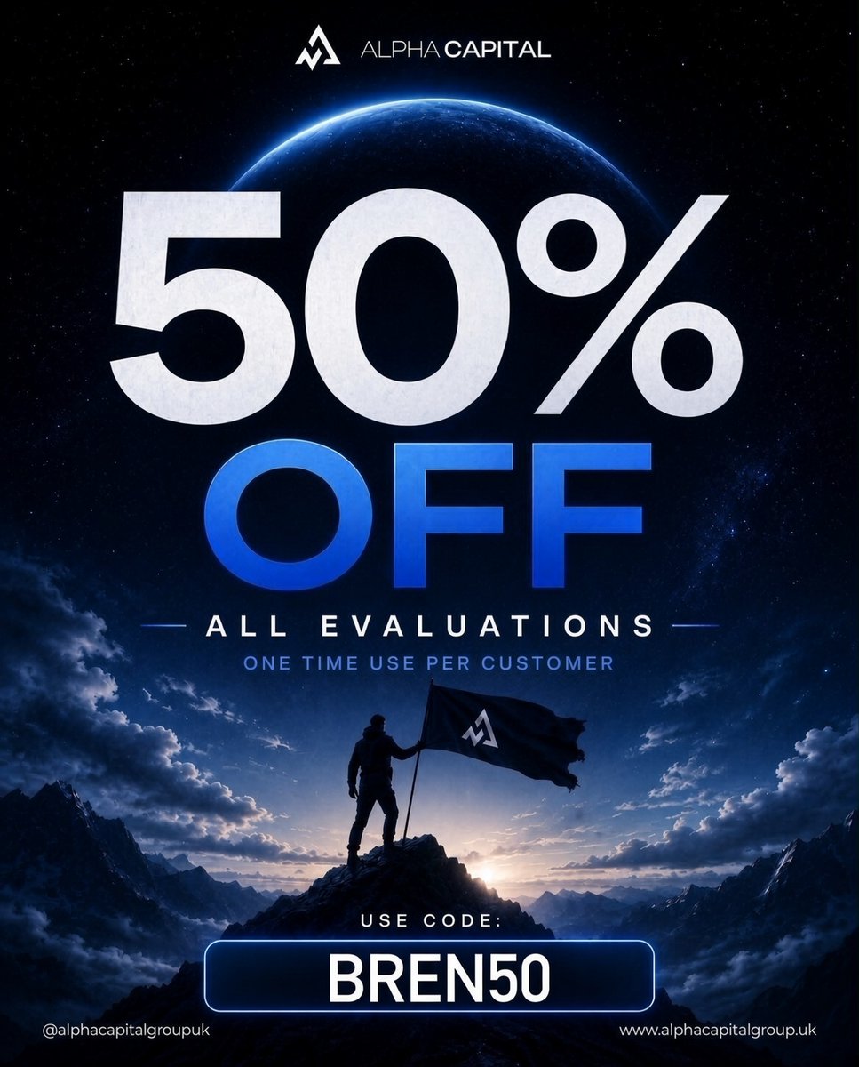 snowxtrades's tweet photo. 🚨$50K Giveaway with @AlphaCapitalUK 🚨

Enjoy 50% OFF discount with code: BREN50

Follow : @snowxtrades & @AlphaCapitalUK

🔵 Like & Repost this post
🔵 Tag 3 Friends
🔵 Join Discord: https://t.co/PwSRrFKPZe…

🔵 Must sign up at: https://t.co/8EAKIdKV3m

Winners in 7 days! ⏱️
#AlphaCapitalGroup #Giveaway