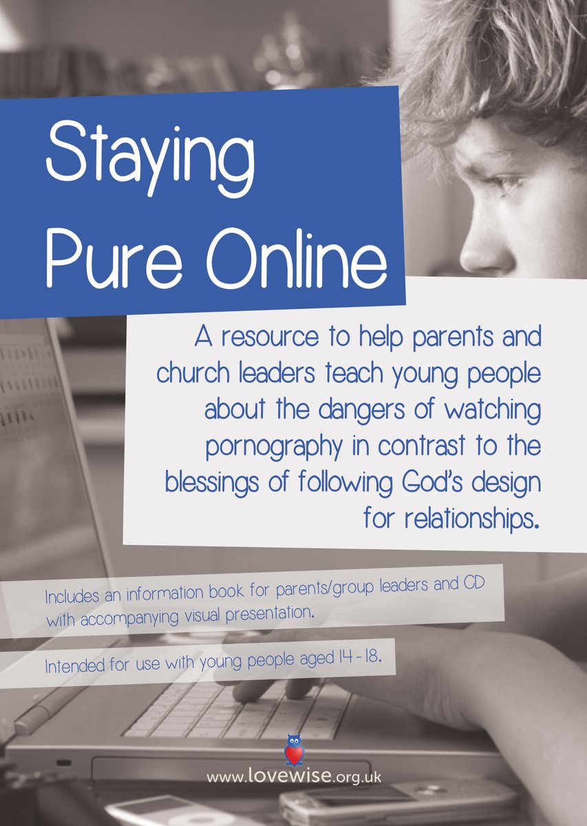 LovewiseUK's tweet photo. Pornography has never been more prevalent than today. Teach your children, or the youth in your church, to understand the dangers and negative repercussions, how to make wise decisions about online content and why God's design is best for everyone. https://t.co/rarl92dWJc https://t.co/jF4WOdco5d