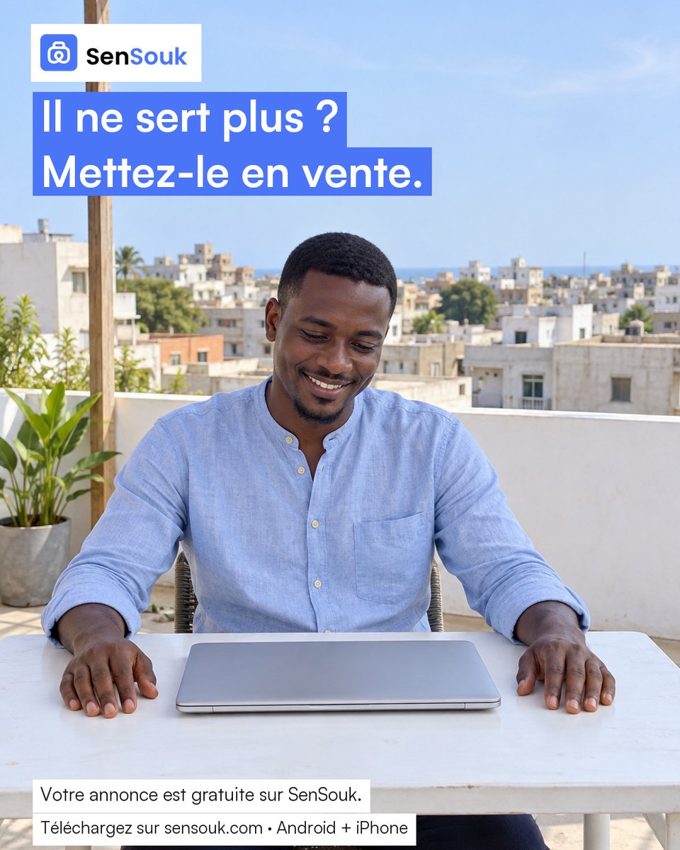 SenSoukApp's tweet photo. Un ordinateur inutilis�� ? Décrivez son modèle, son état et ses caractéristiques dans votre annonce.
Suivez @SenSoukApp pour mieux vendre et acheter. Téléchargez l’app : https://t.co/1Rq9BdlaH0
#SenSouk #Dakar https://t.co/oHXkaxeUqi