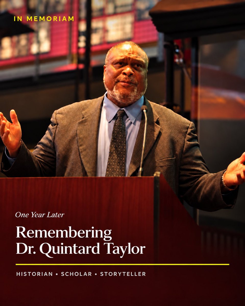 BlackPastOnline's tweet photo. One year ago today, we remember https://t.co/HcYhUuOt7T founder Dr. Quintard Taylor (Dec. 11, 1948–Sept. 21, 2025), whose vision made Black history more accessible worldwide. #BlackHistory #BlackPast https://t.co/EIIbx5ADiM https://t.co/wEfcIB1FWE