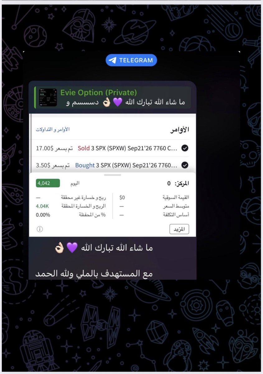 Evieoption's tweet photo. ما شاء الله تبارك الله BOOM فعلياً 💜👌🏻

#spx https://t.co/Hhk4LiRnr2