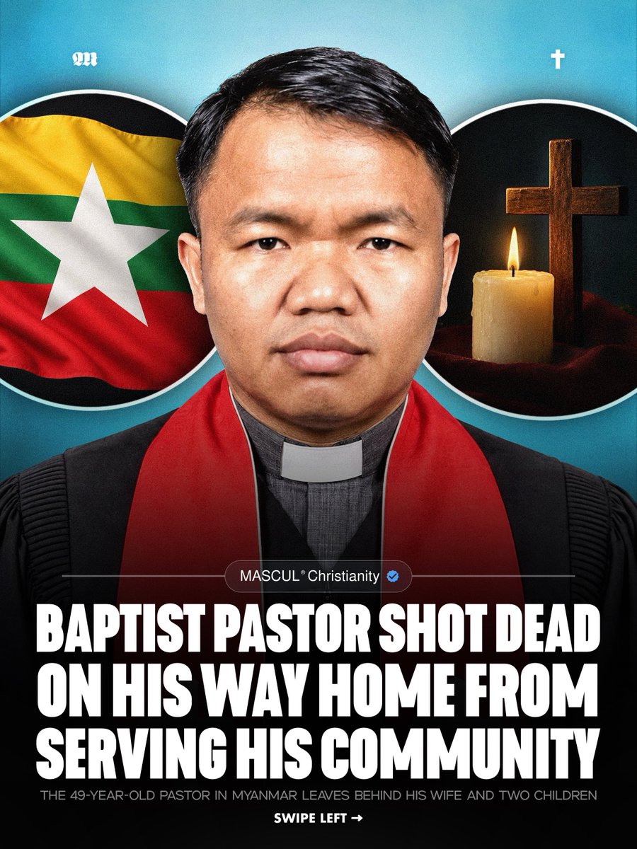 masculchristian's tweet photo. Rev. Dal Thawn Tuang, 49, a Baptist pastor in Chin State, Myanmar, was shot three times and killed while returning home from ministry work after serving his church for 22 years. He leaves behind his wife and two children. https://t.co/thI3XLnDQR