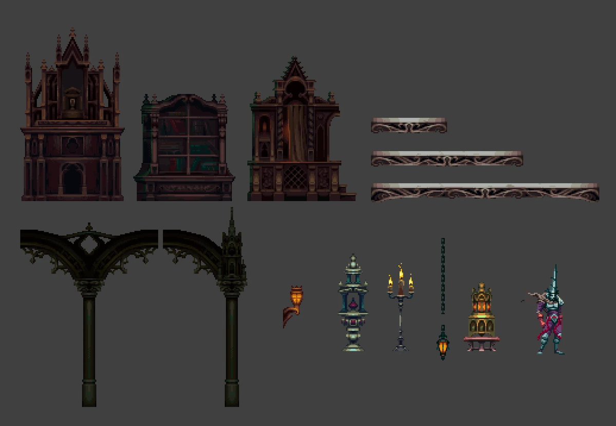 NerkinPixel's tweet photo. Pixel art props for Blasphemous II: The Third Sin #pixelart #ドット絵 #blasphemous https://t.co/9fUgBWnXGt