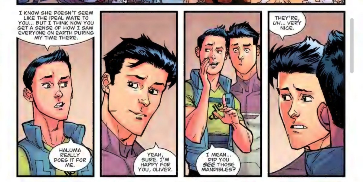 Deathloopp's tweet photo. Canon is dumb btw Oliver is 100% gay as fuck, I genuinely can't see him dating a woman. Also his relationship with Haluma feels flat and kinda forced it doesn't feel right to me https://t.co/yuQRi189J4