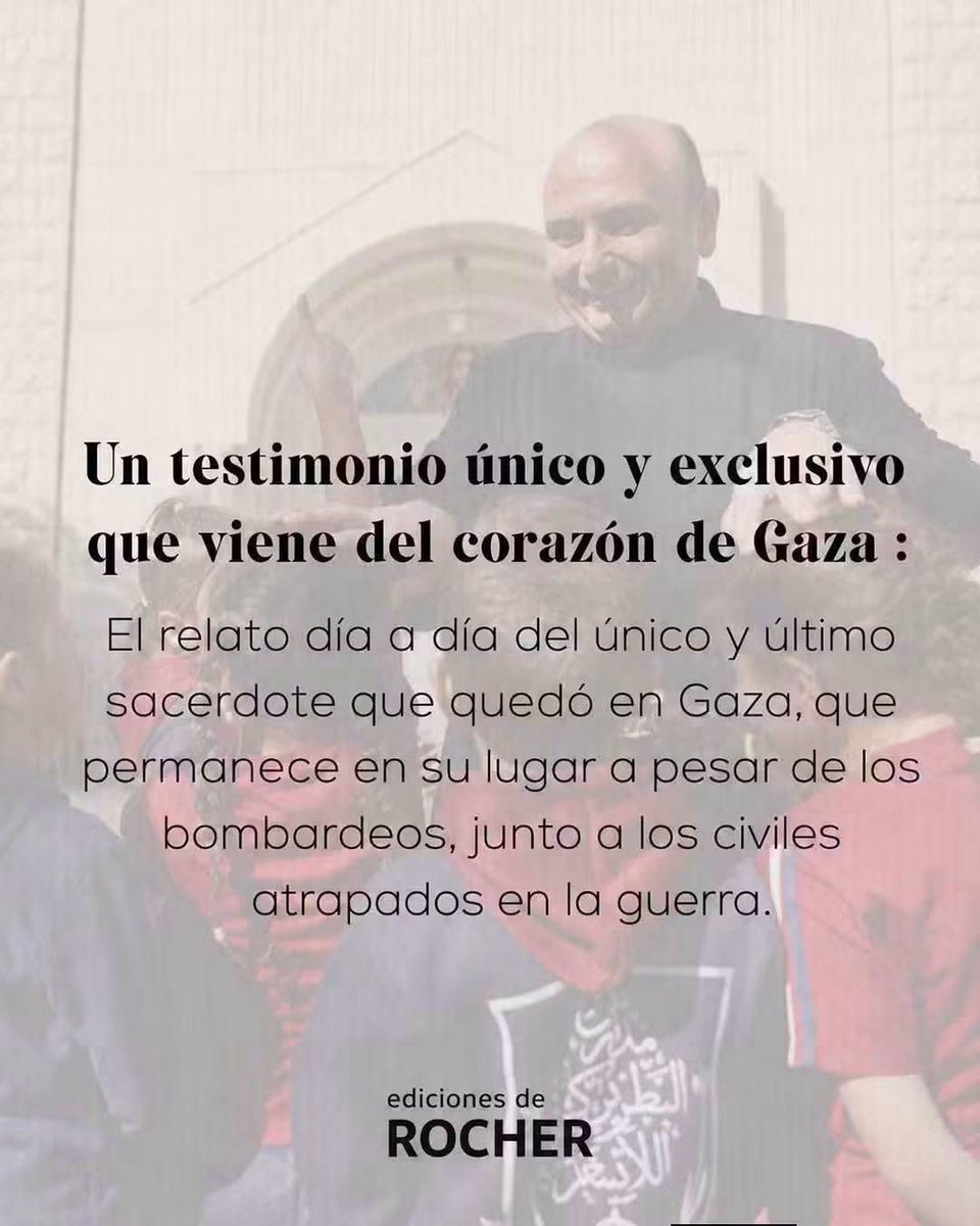 PGabRomanelli's tweet photo. 📖 NUEVO LIBRO: LAS RUINAS Y LA LUZ — P. GABRIEL ROMANELLI
(con la colaboración de Guillaume de Dieuleveult)

Desde Gaza llega este libro, fruto de nuestra vida cotidiana en medio de la misión.

Sus páginas reúnen testimonios reales, experiencias de fe y motivos de esperanza que muestran cómo la luz de Cristo sigue brillando incluso en los momentos más difíciles.

📖 Una lectura que conmueve, fortalece la fe y acerca al lector a la realidad de los cristianos de Gaza.

👉 Por ahora, la edición en español aún no está disponible.

🙏 Gracias por ayudarnos a difundirlo y a que este mensaje de paz, fe y esperanza llegue a muchos más.

🌍 Disponible en:

🇸🇰 Eslovaco: https://t.co/0TnfVVC3EQ
🇮🇹 Italiano: https://t.co/ub0PGQo1wB
🇬🇧 Inglés: https://t.co/nQ89iXP27S
🇳🇱 Holandés: https://t.co/JjXCAv14cH
🇫🇷 Francés: https://t.co/QfFeDf8ad7
🇵🇱 Polaco: https://t.co/aOFlRJrnhL