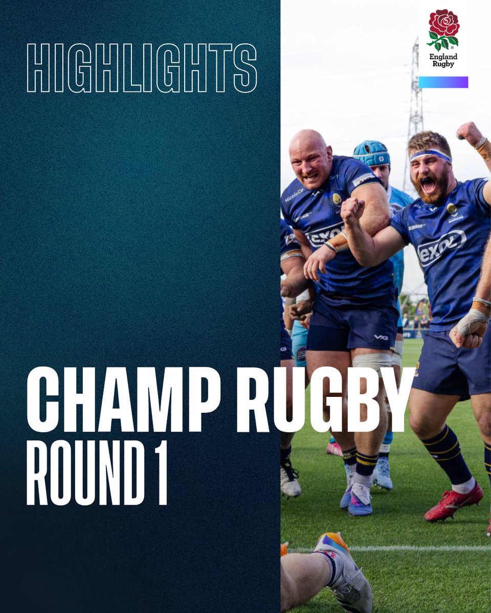 Champ Rugby Round 1 highlights promo asset. Text reads: "Highlights. Champ Rugby Round 1"