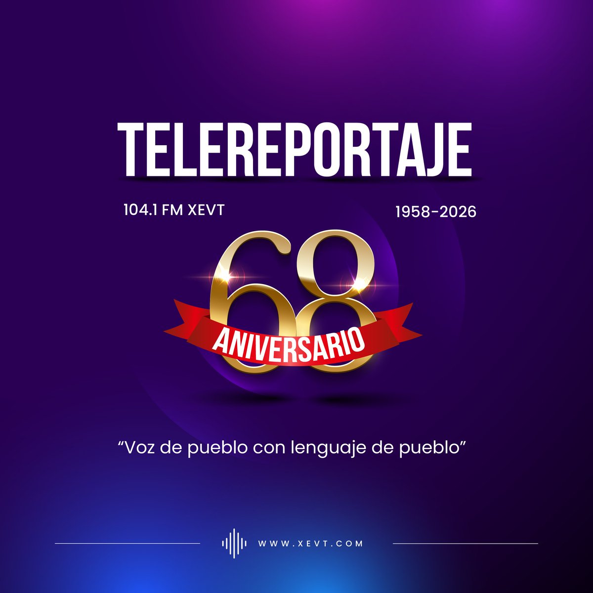 xevtfm's tweet photo. 🎙️Festejamos #68años de #Telereportaje📻🎂📡

🗣️"Voz de pueblo con lenguaje de pueblo"🎉 https://t.co/6OLAO9C0HR