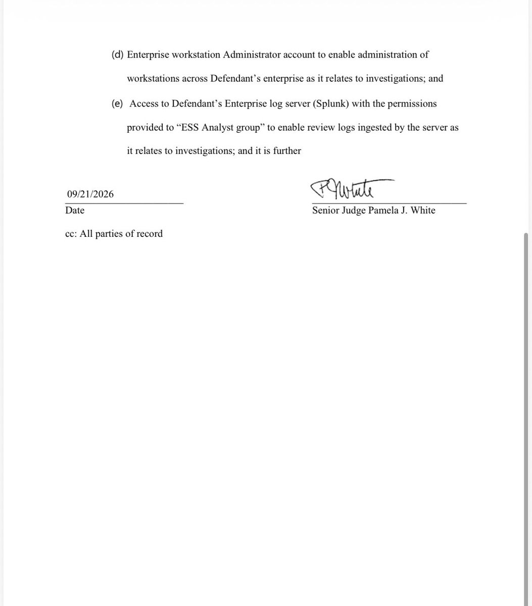 MikenzieFrost's tweet photo. JUST IN: Mayor Brandon Scott and his administration are now on the clock.

Judge Pamela White orders full restoration of OIG’s access to City computer systems within 2 business days.

Plus: 
➡️ Start turning over outstanding OIG subpoenas within 5 days, completed within 45 days https://t.co/pS20h9BoDX