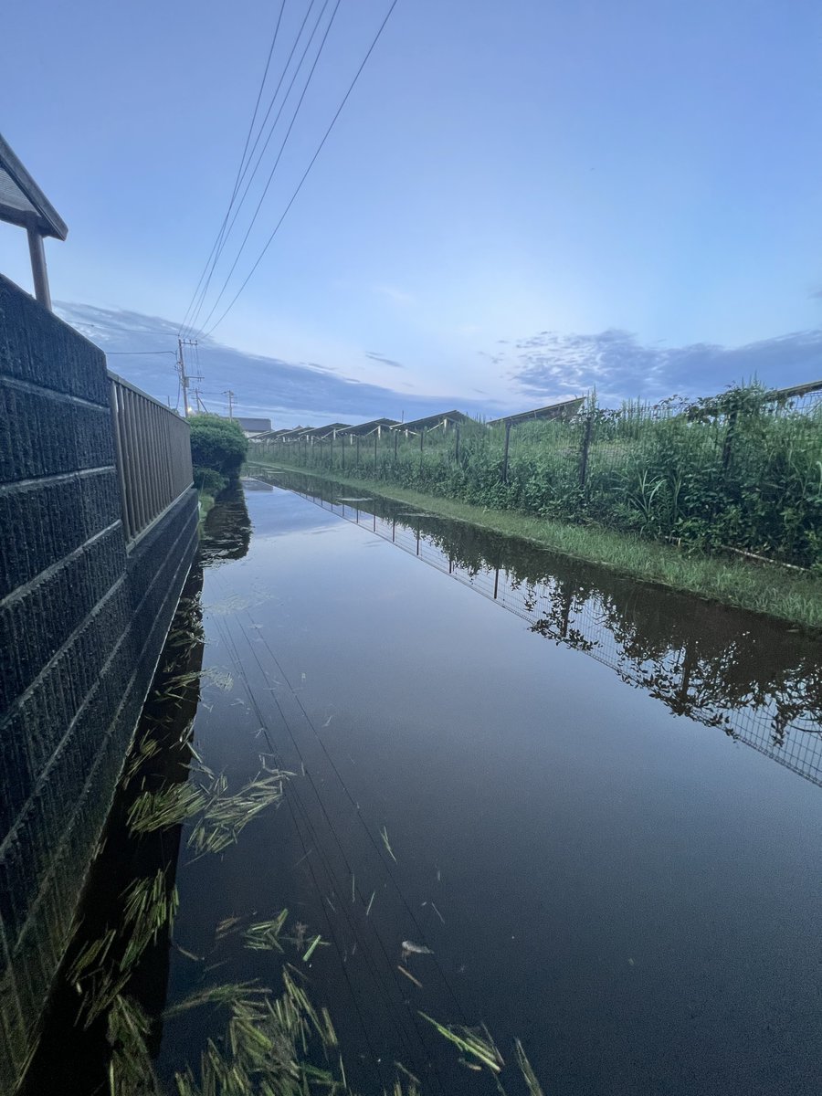 CAPELiN_P's tweet photo. 台風の影響で家の周りが小川になってる… https://t.co/bpbEKBfhdg