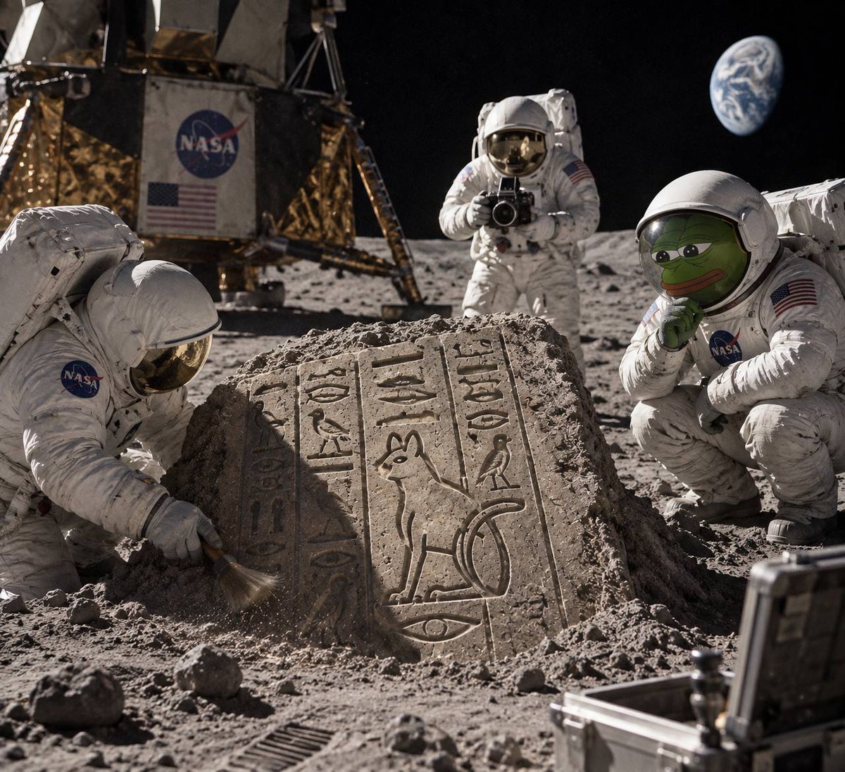 firstOGcat's tweet photo. The Apollo 11 guys found it as well, will you find it too? Catch it if you can! 🔥🚀😹

$OGCAT 𓃠 7WU8PeLaP9iouKEU4TYgKyPcnFHTQ2eW3kMw3uyx7Me https://t.co/yC4xVodrhj