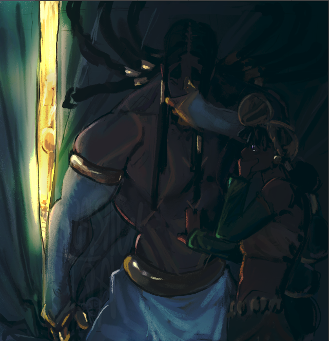 WTrashart's tweet photo. tried to paint something with my ocs
i always get reminded why i never do these type of pieces https://t.co/9ZQQSiYmuw