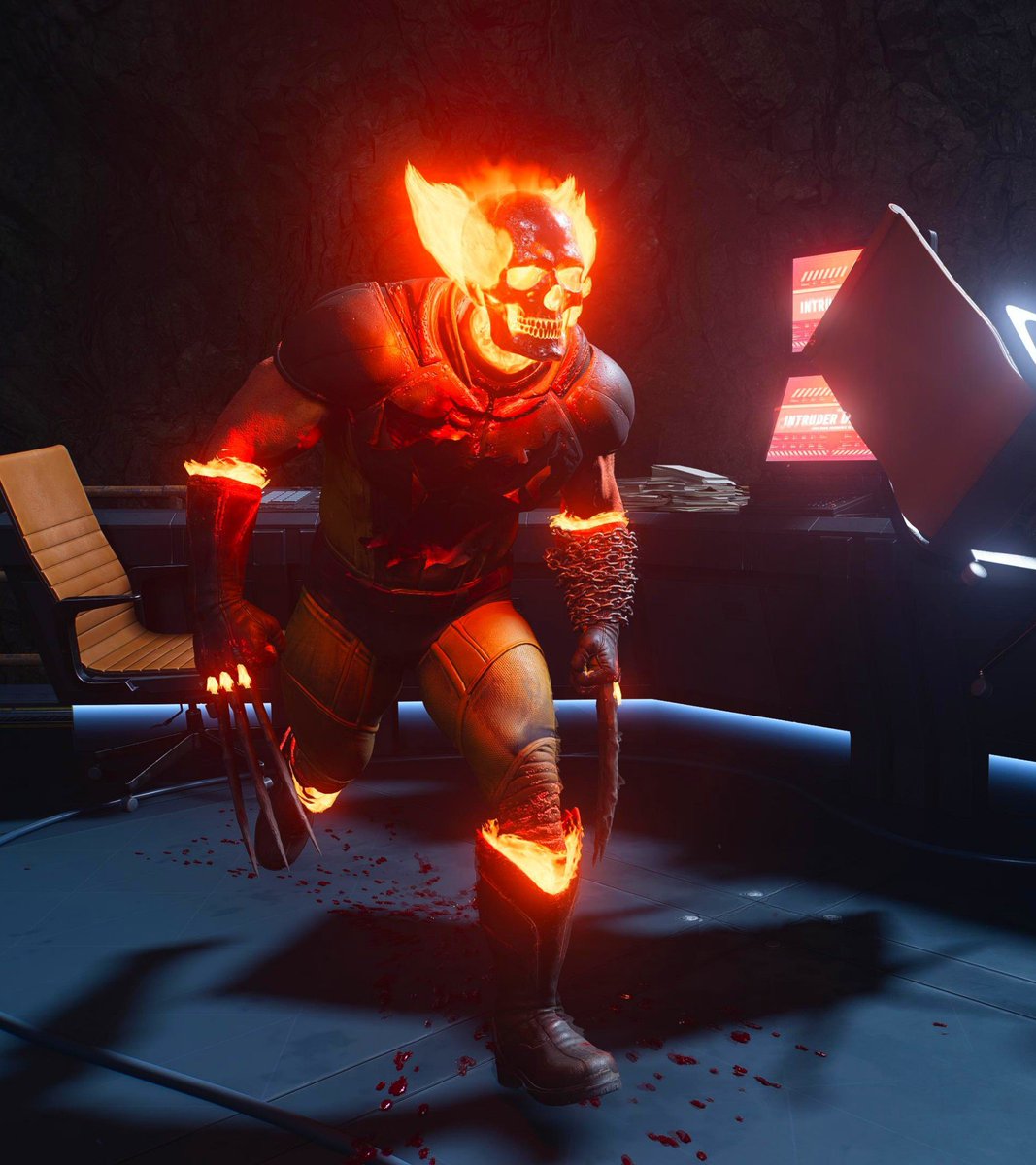 xMaRk1988's tweet photo. Ya tengo el traje de Wolverine en llamas jejejejeje con lo que cuesta de conseguir no me lo pienso quitar nunca más 🤭❤️ #PS5Pro #PS5ProShare https://t.co/YrOdU6Q6dc