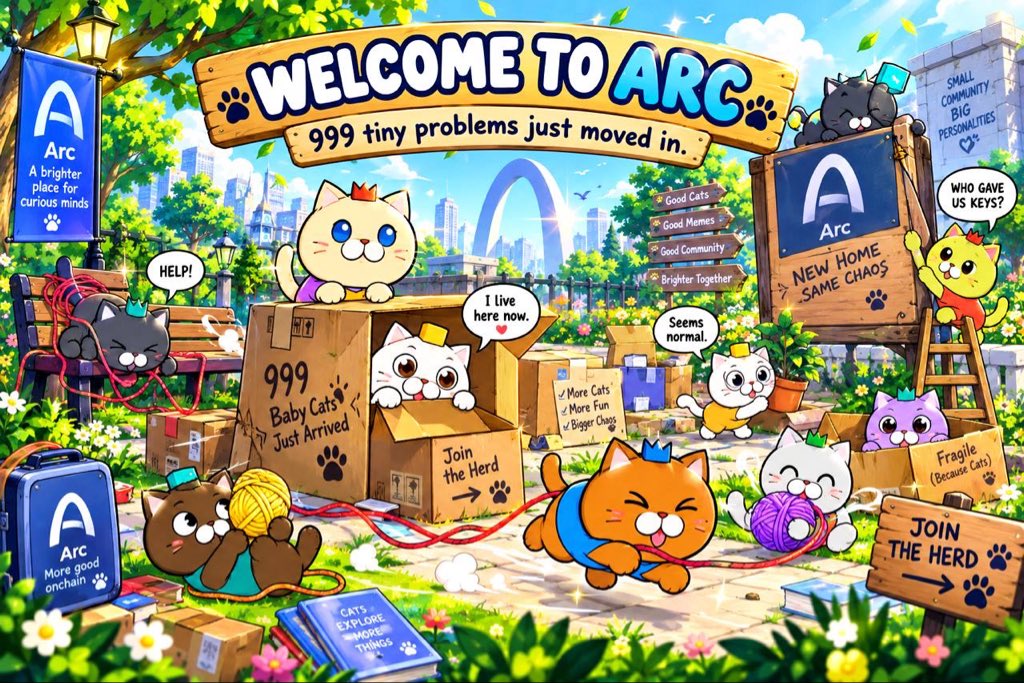 mofweb3space001's tweet photo. My memes entry!! 

999 baby cats, one new home, absolutely zero chill 😂🐱

somehow this turned into a whole community meeting, a road trip and total chaos 😭🐾

Check this out chads @YildizP67 @Xiang1upb 

@Baby_Cats_On #BabyCatsOnARC #NFT https://t.co/fs2O5QNT9I