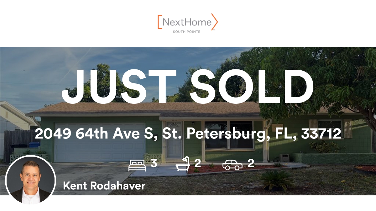 SunshineBayLife's tweet photo. 🛌 3 🛀 2 🚘 2
📍 2049 64th Ave S, St. Petersburg, FL, 33712

My latest sale on RateMyAgent.
https://t.co/QPAegPvh56

...
#RateMyAgent #RealEstate #NextHomeSouthPointe #KentRodahaver #Renowned #StPeteRealEstateExpert #JustSold https://t.co/fjoNZ6f3yb