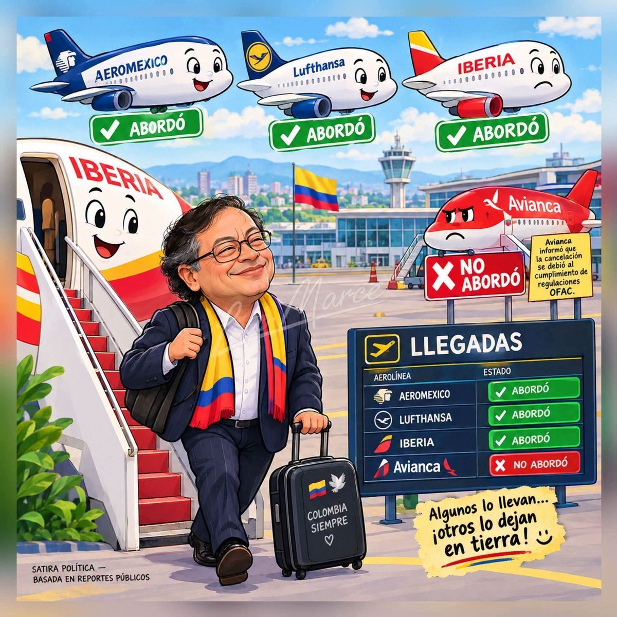 emiliolagos1's tweet photo. Es falso que Avianca estaba obligado a no venderle un pasaje de avión a Gustavo Petro. 

¿Por qué otras aerolíneas sí se lo venden? https://t.co/Zl6L6Cah00