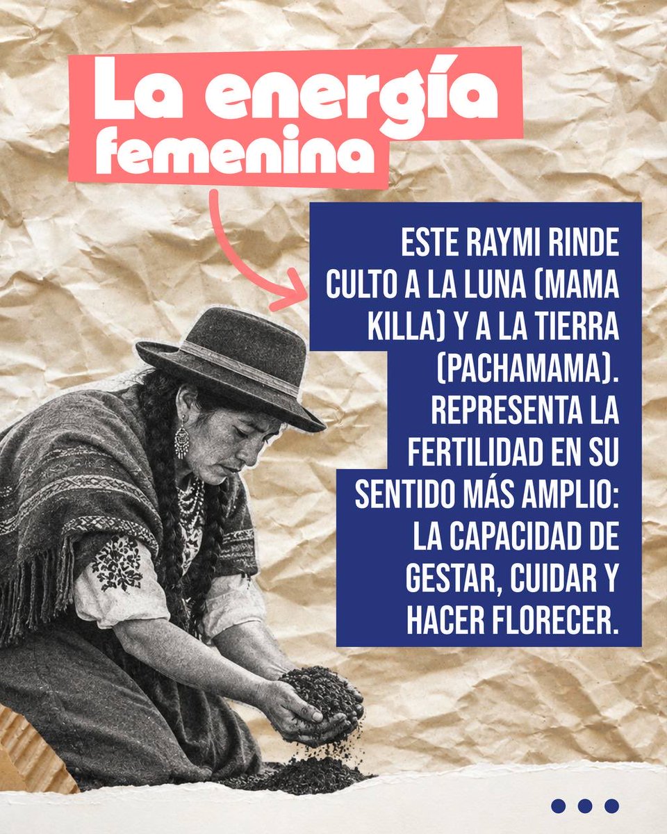 AlianzaCiudad_'s tweet photo. 🌱 Kulla Raymi: una celebración de la vida, la fertilidad y la fuerza de las mujeres.
Desde la sabiduría andina, reconocemos a quienes siembran, cuidan y defienden la vida y el territorio.
💜 Mujeres organizadas, comunidades que florecen.
#KullaRaymi #AlianzaCiudadana https://t.co/Fd6y9sGqOl