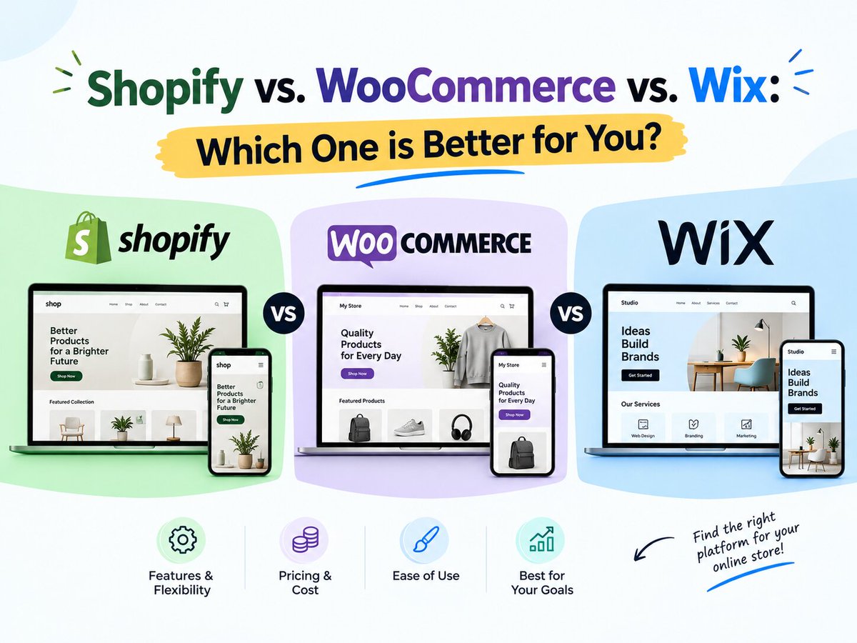 RHNaeem56's tweet photo. Shopify vs. WooCommerce vs. Wix: Which One is Better for You?
Read More: https://t.co/DTyl4NQBWi
Need designer: https://t.co/SFXCohzxbi
#shopify #woocommerce #wix #ecommerce #rhnaeem https://t.co/vcLv6E4WAv