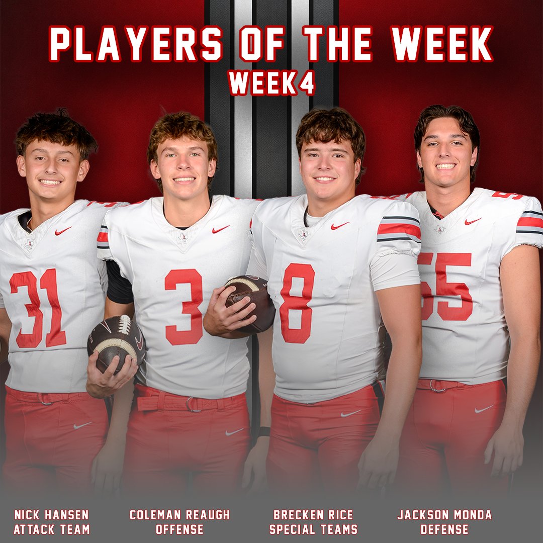 leopardfootball's tweet photo. Congratulations to our Players of the Week for Week 4!
#aLLin #STAYTRUE https://t.co/X3X0aCpGiU
