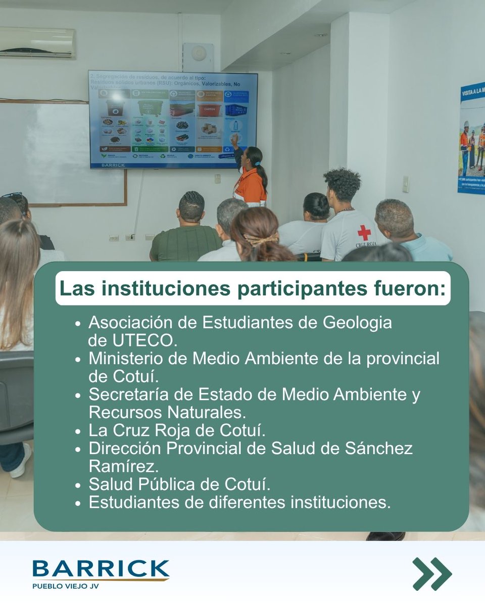 BarrickRD's tweet photo. Seguimos apostando a la educación ambiental como una base para cuidar, entre todos, el territorio que compartimos.

#BarrickPuebloViejo 
#Minería
#ALimpiarElMundo
#ConocerParaCuidar https://t.co/enyJRMJib7