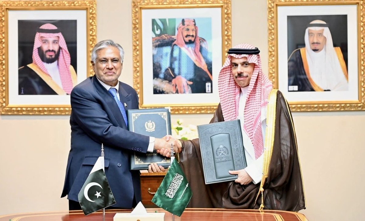 MIshaqDar50's tweet photo. Pleased to announce that on the sidelines of #UNGA2026,
I signed today with my brother, His Highness Prince Faisal bin Farhan @FaisalbinFarhan, the “Agreement between Islamic Republic of Pakistan and Kingdom of Saudi Arabia on the abolition of visa requirements for holders of Diplomatic and Official/Special Passports.”
This important step will further facilitate high-level engagement and institutional exchanges, and contribute to advancing our enduring and brotherly strategic partnership across all areas of mutual interest.