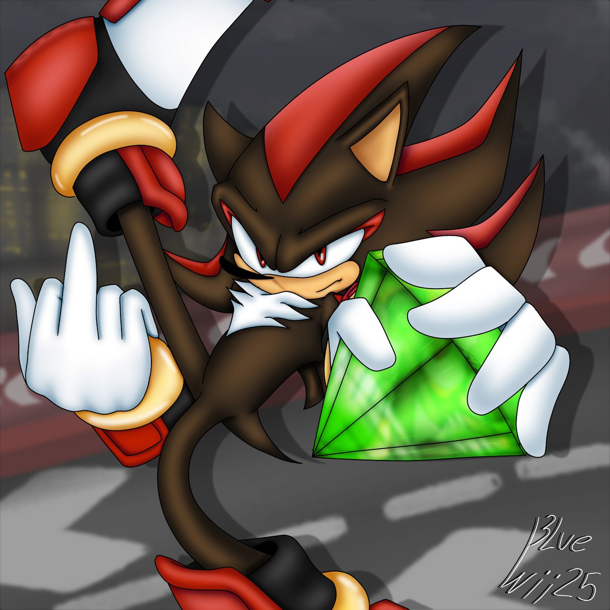 BlueWii25's tweet photo. SHADOW IS FINALLY DONE!!!
I decided to record the rest of my progress so enjoy. #shadow #shadowthehedgehog #shadowfanart #sonic #sonicfanart #sonicthehedgehog https://t.co/xWGug7TCwS
