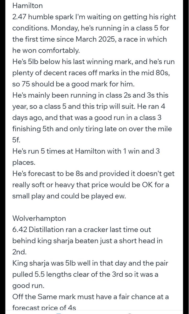 GallopingGurus's tweet photo. 6:42 Wolverhampton:
DISTILLATION HACKS UP BY 7½. 🚨🐎

late upload today been busy prepping the coming days analysis. 😅

Members Advised at 3/1. Went off at 8/13. That's the type of value we are looking for 💥
Keep your eyes peeled for tomorrow’s podcast on YouTube. https://t.co/XOW1MfhII8