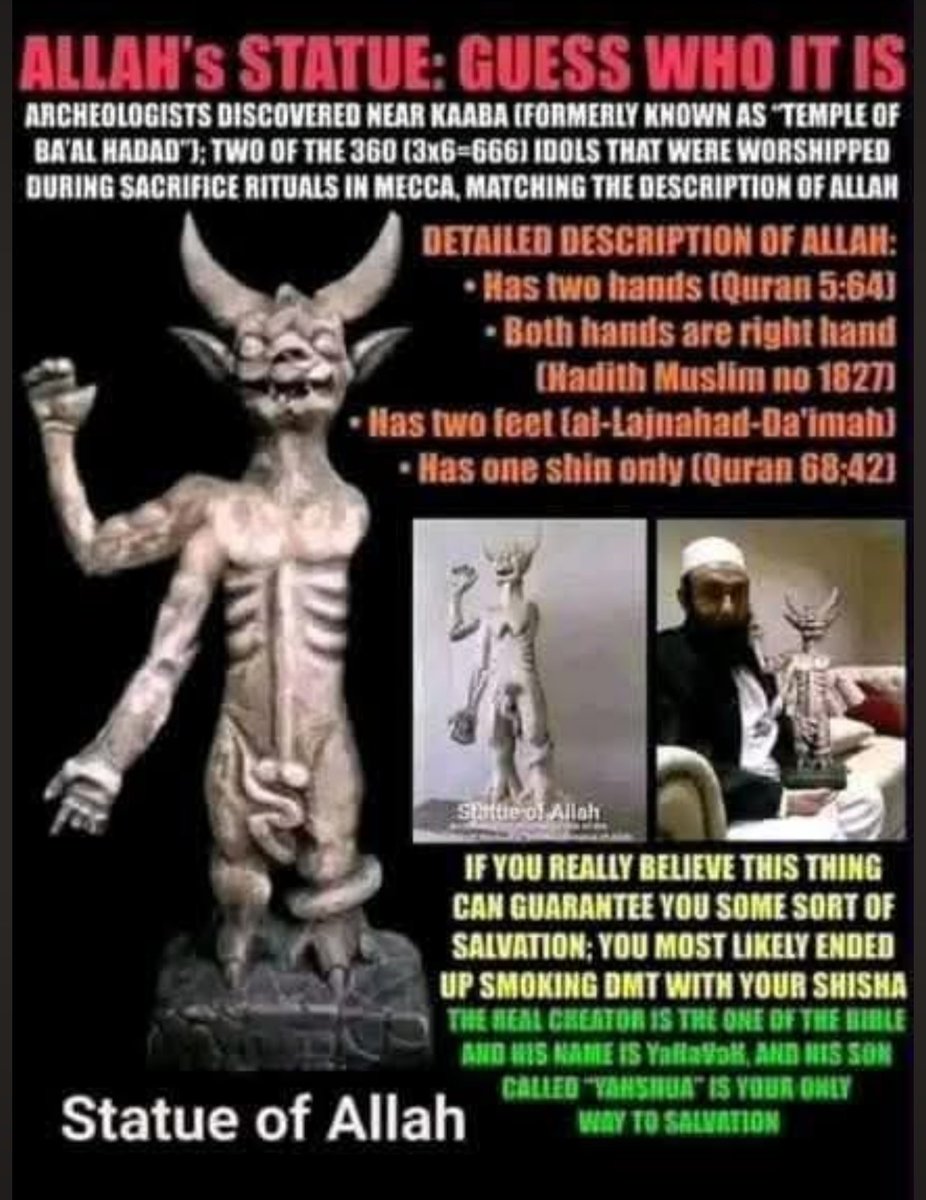 mgetz570's tweet photo. @MarkMShindler @The17thIettar Heck I think most of the US has reached it's limit of tolerance.  The Muslims think they are privileged and our rules don't apply to them but their rules apply to us. Well guess again Ahab.  They need an attitude adjustment.  Islam is the world's oldest CULT.  ALLAH IS SATAN. https://t.co/7VjjrqAA00