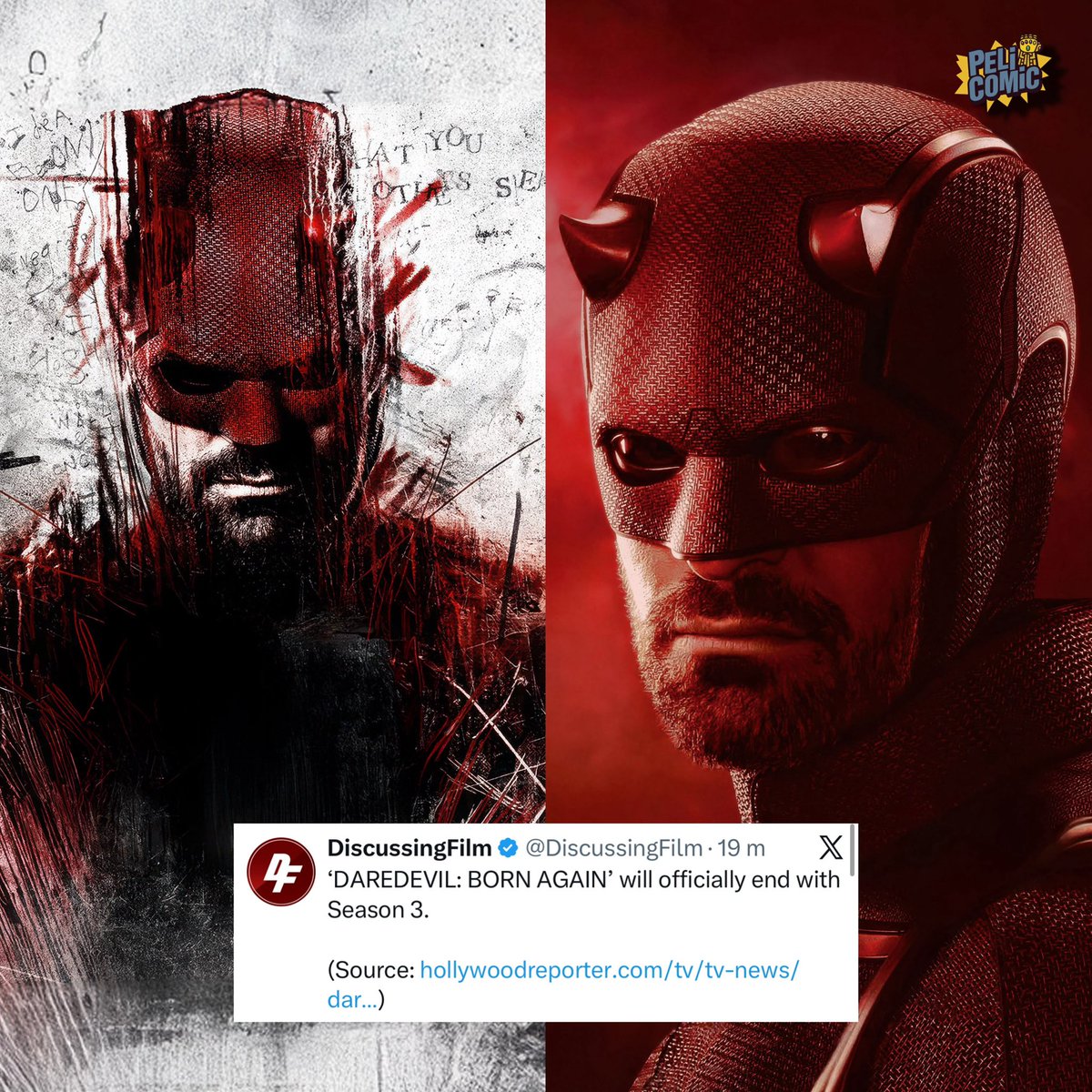 Peli_Comic's tweet photo. Perdimos: Daredevil Born Again oficialmente terminará con su temporada 3 ❌🎬 https://t.co/VH1rpW7viP