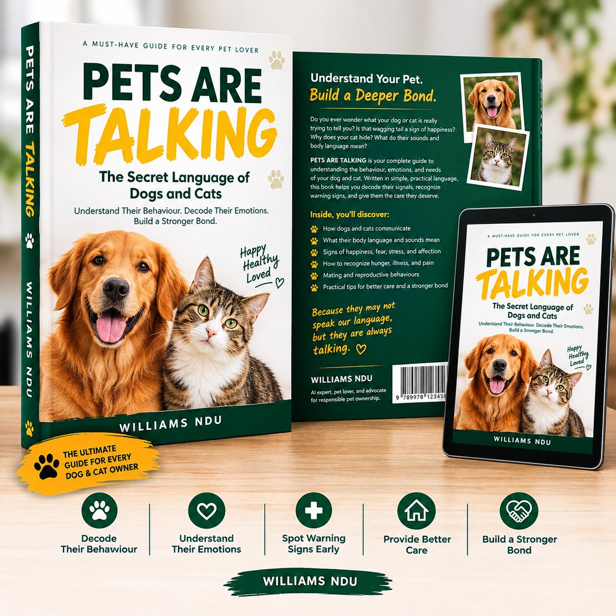 WilliamsNd73637's tweet photo. Your dog's wagging tail doesn't always mean "happy." 🐶🐱

Pets Are Talking teaches you to read body language, emotions and warning signs. Cheat sheet + vet checklist included.

$17 launch price 👉 https://t.co/ArLDZBI3Ma

#PetOwners #DogBehavior #CatCare #PetTips #PetsAreTalking https://t.co/onFGFvjEmS