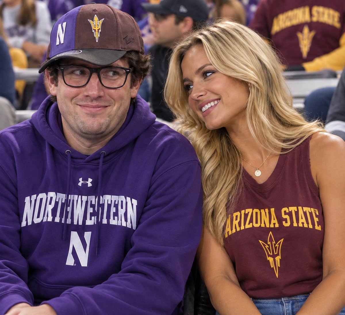 CSOonX's tweet photo. The 1 person in America who owns this Northwestern/Arizona State "House Divided" hat: https://t.co/Wua2Ll1P0q