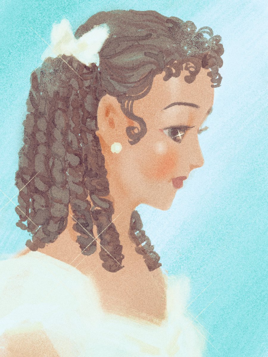 figchn's tweet photo. Based off a pic of my grandmother with rolled hair from the 1950s  #縦ロールお絵描き会 https://t.co/pFomWVH5zP