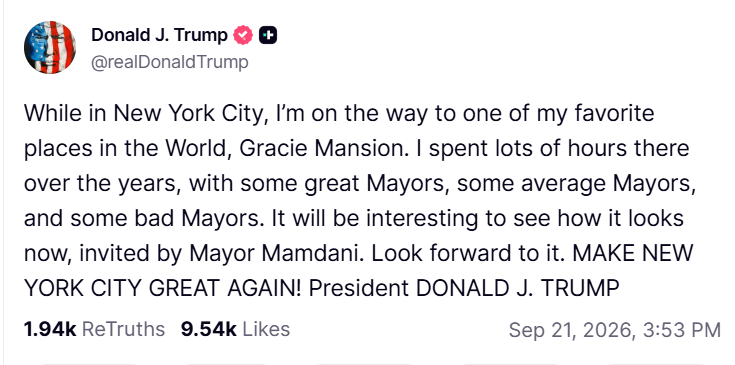 truestormyjoe's tweet photo. Invited by Mayor Mamdani https://t.co/cCeteKBHBT