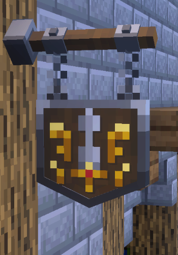pleinair1212's tweet photo. 毎日新ブロック追加441日目【冒険者ギルドの看板】           
#Minecraft #Blockbench https://t.co/LaEzzv3TPC