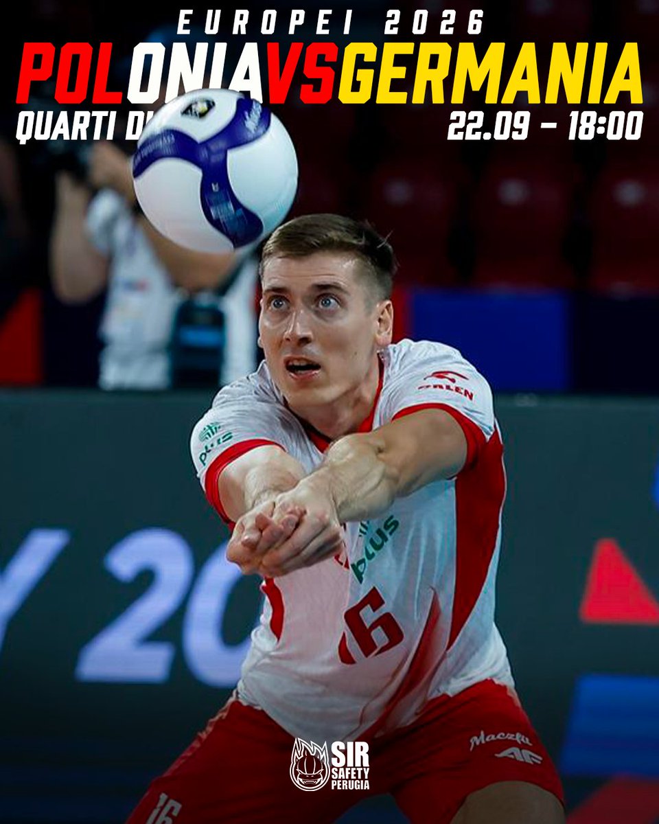 SIRVolleyPG's tweet photo. 🇪🇺 Quarti di Finale

🕒 15:00 | 🇫🇷vs🇷🇴

🕕 18:00 | 🇵🇱vs🇩🇪

#BlockDevils #Euro2026 https://t.co/WjbBsXQ8CV