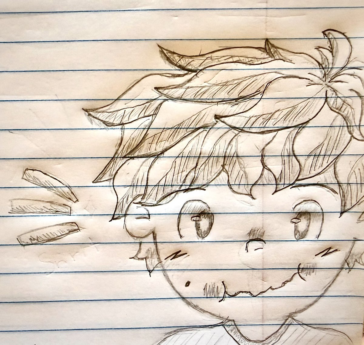luckysolisarts's tweet photo. A little hair practice! A cute boy trying not laugh after a good joke 💚 https://t.co/Od1mcAK1Wx