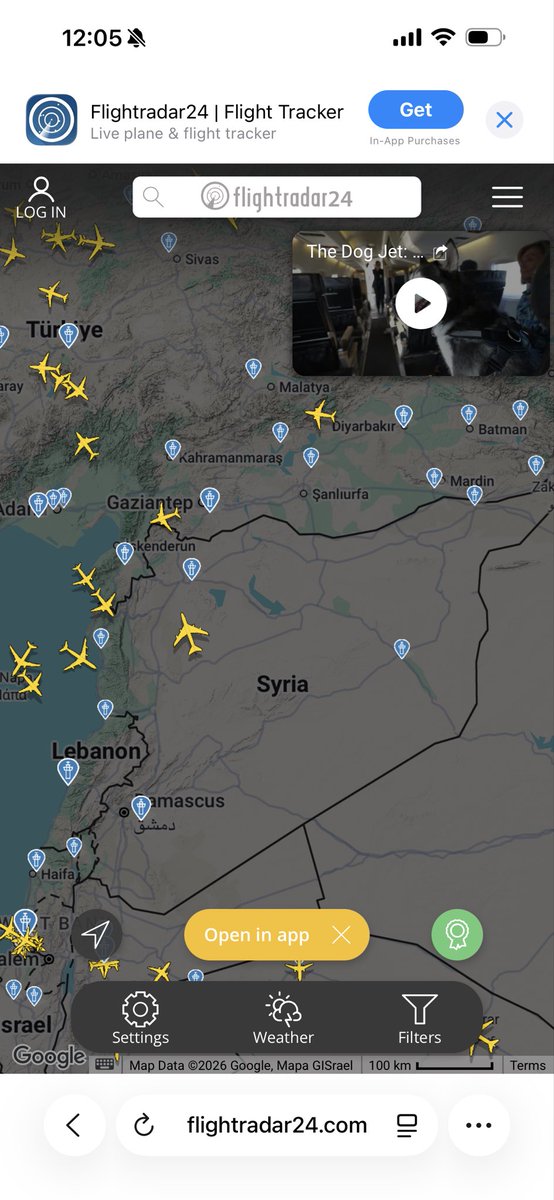 syrian_vanguard's tweet photo. Syrian and Iraqi airspace are empty https://t.co/ays5ctVOdX