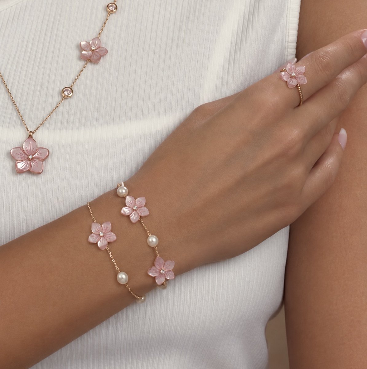 insperarise's tweet photo. pink blossom jewelry 🌸 https://t.co/iMApPZVxsq