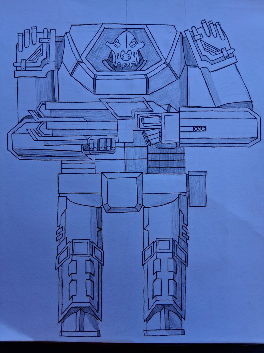 WH40kGamer03's tweet photo. @Garaa0fTheRage This is my Sketch and shading process done and planning to color this in for further details. Yeah Rockstar has shot themselves on the foot for their stunt in the first place. https://t.co/siaw9YQwNu
