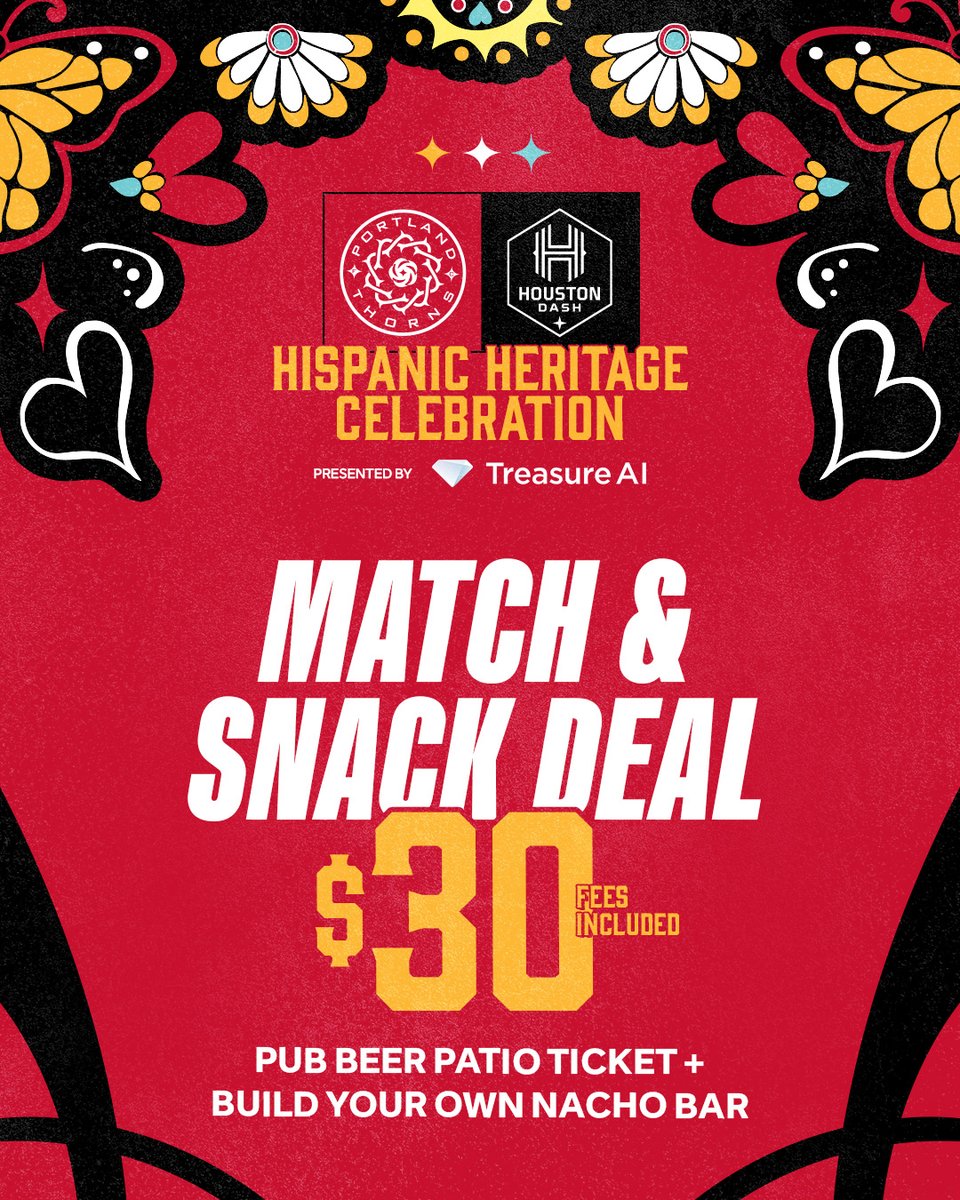 ThornsFC's tweet photo. this is 𝘯𝘢𝘤𝘩𝘰 average ticket deal 👀 

get your pub beer patio ticket and a build your own nacho bar for just $30 (fees included)!! get yours: https://t.co/T7vNfEEIb6 https://t.co/40ddpjXxKu