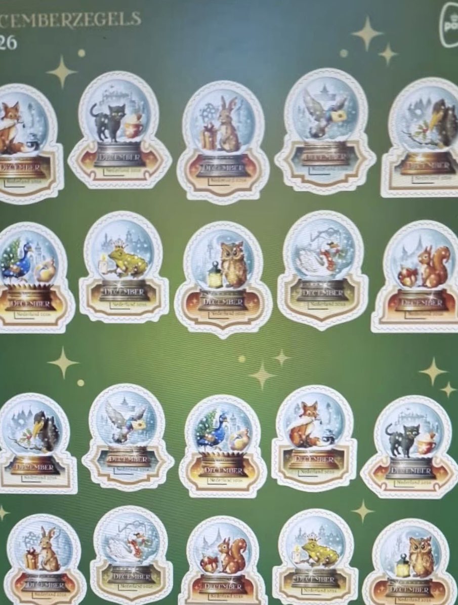 cindy_ve's tweet photo. Blijkbaar worden dit de nieuwe #PostNL #DecemberZegels 2026 #Efteling https://t.co/Tzm20JGv3S
